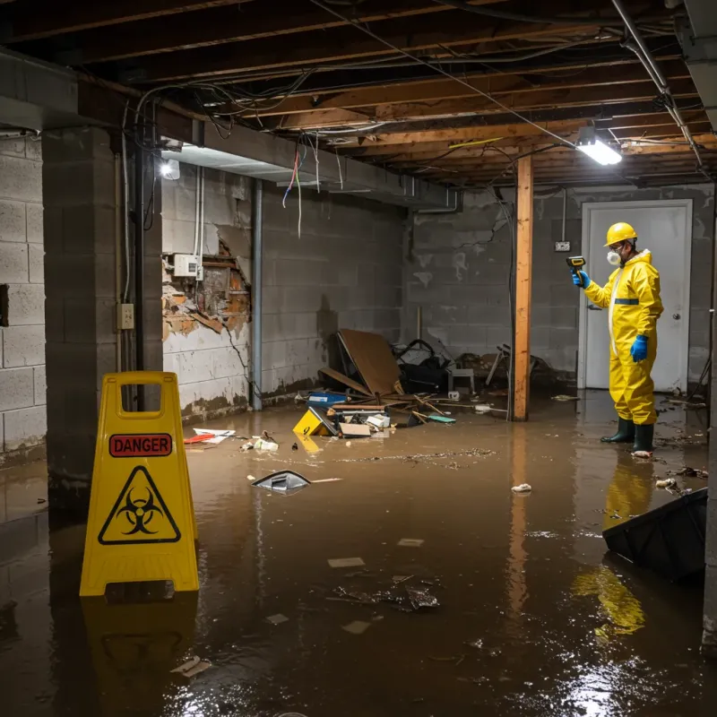 Flooded Basement Electrical Hazard in Moca Municipio, PR Property